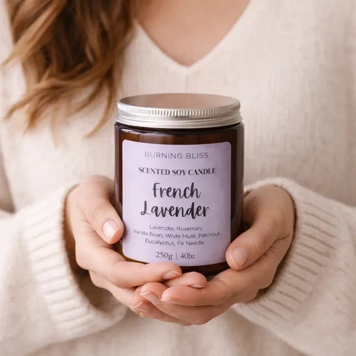 Burning Bliss French Lavender Soy Candle