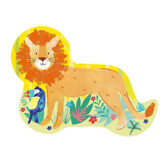 Floss & Rock 12 Pc Shaped Jigsaw Puzzle - Lion