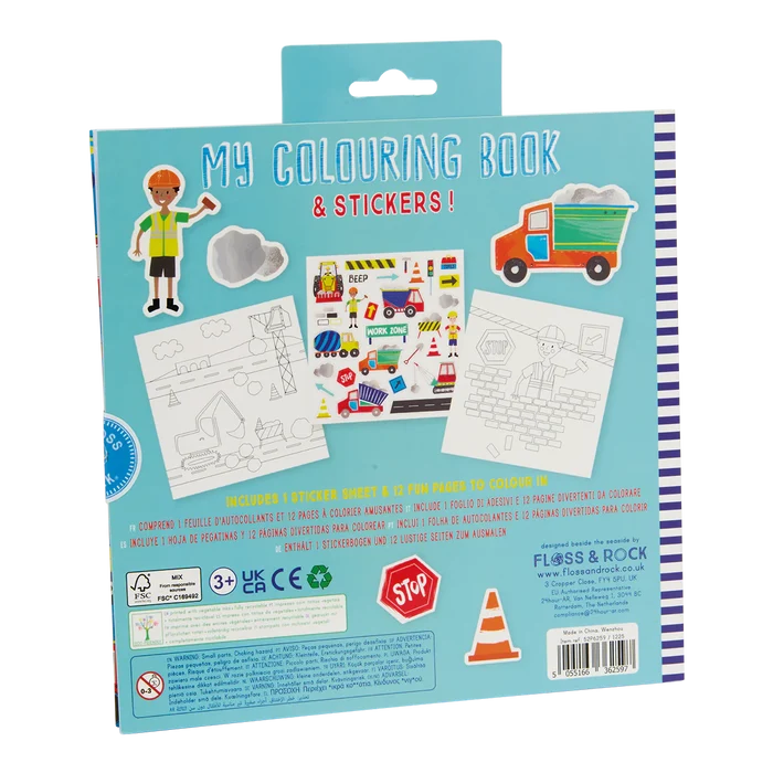 Floss & Rock Colouring & Sticker Book - Construction