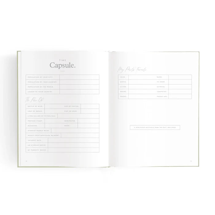 Fox & Fallow Mini Baby Book - Sage