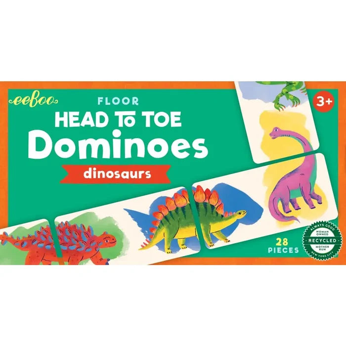 Head-to-Toe Dinosaur Dominoes 28 Piece Set