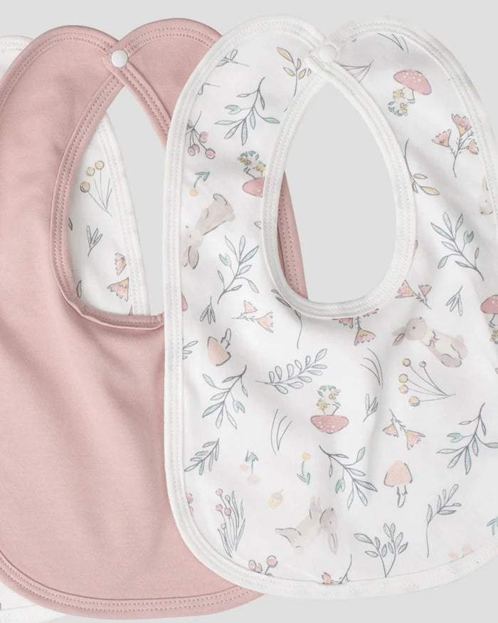 Little Linen Baby Jersey Bib 5 Pack - Harvest Bunny