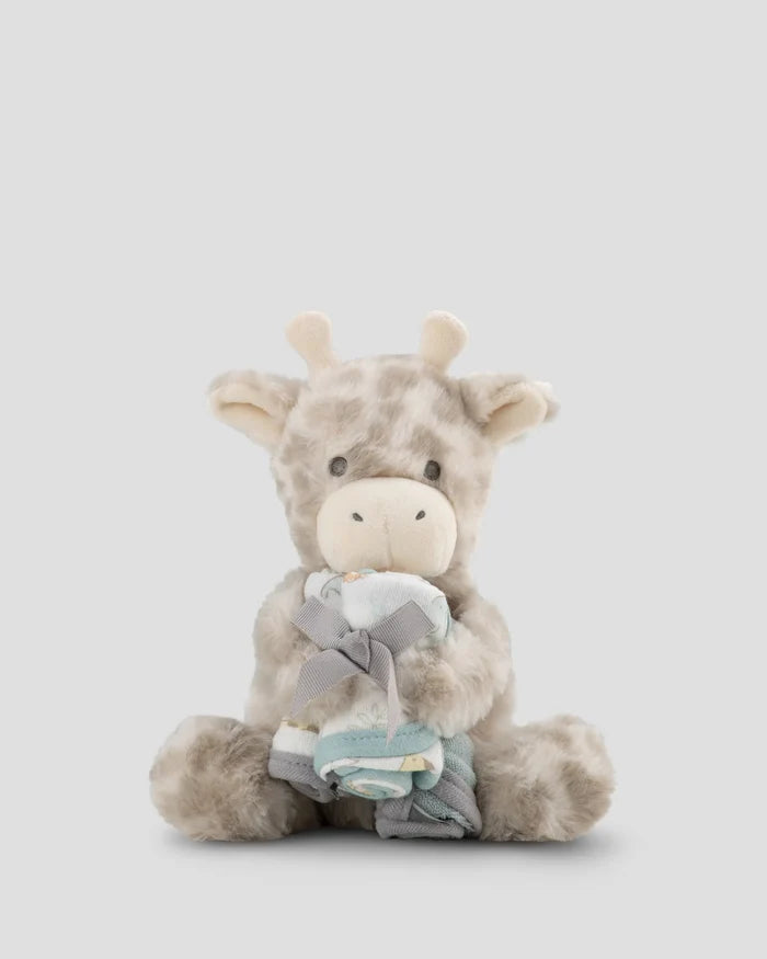 Little Linen Soft Plush Toy & Washer Gift Box - Savanna Giraffe