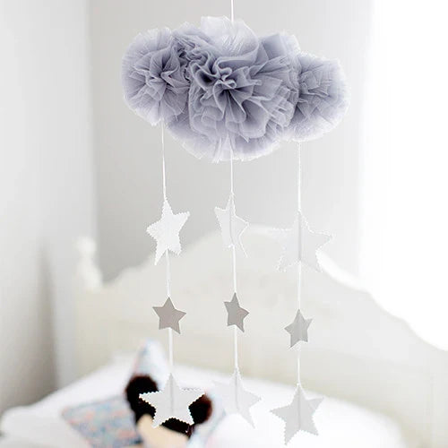 Alimrose Tulle Cloud Mobile - Mist & Silver