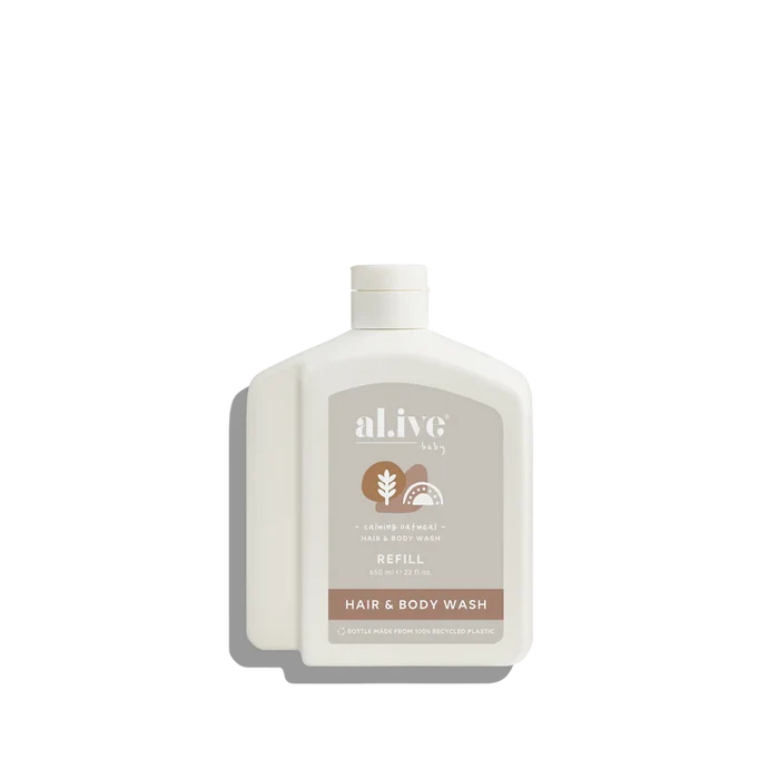 al.ive body 650ml Gentle Baby Wash Refill - Calming Oatmeal