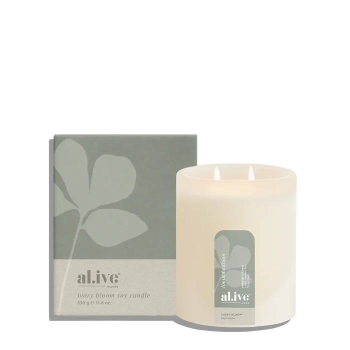 al.ive Soy Candle - Ivory Bloom