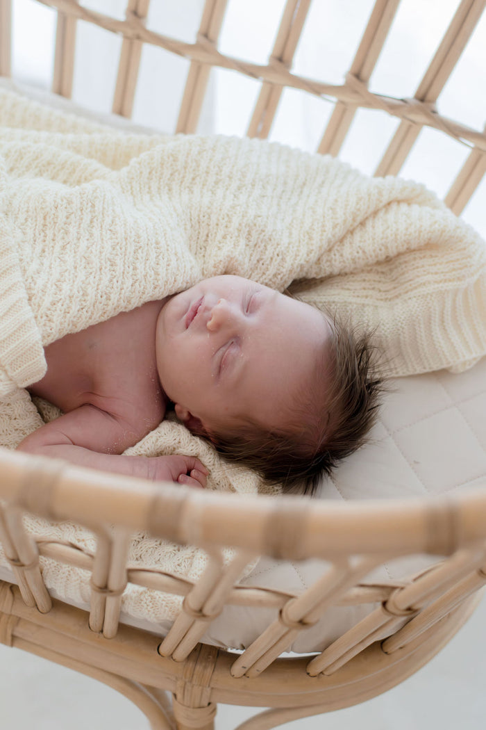 Bambella Knit Cotton Blanket | Cream