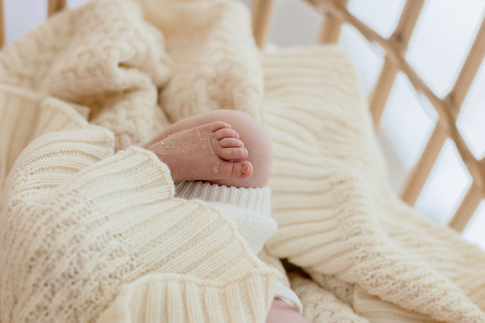Bambella Knit Cotton Blanket | Cream