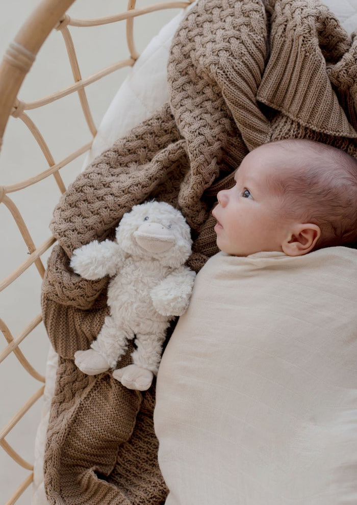 Bambella Knit Cotton Blanket | Walnut