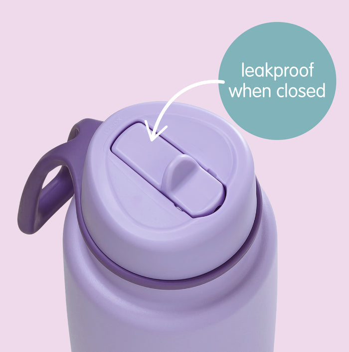 b.box - 1L Insulated Flip Top Drink Bottle - Lilac Love