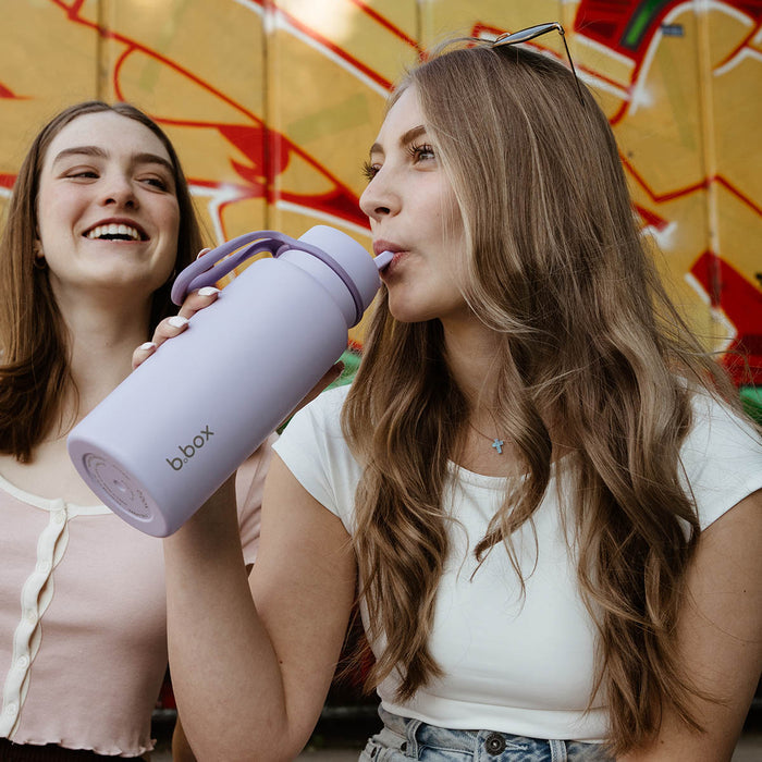 b.box - 1L Insulated Flip Top Drink Bottle - Lilac Love