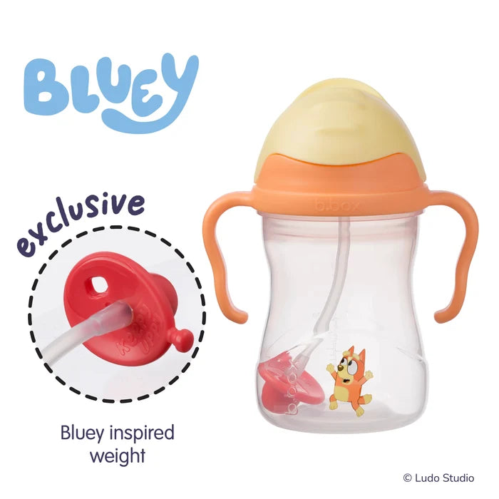 bbox Bluey Weighted Straw Sippy Cup 240ml - Bingo