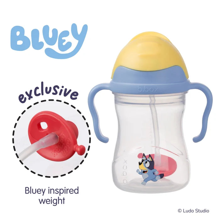 bbox Bluey Weighted Straw Sippy Cup 240ml - Bluey