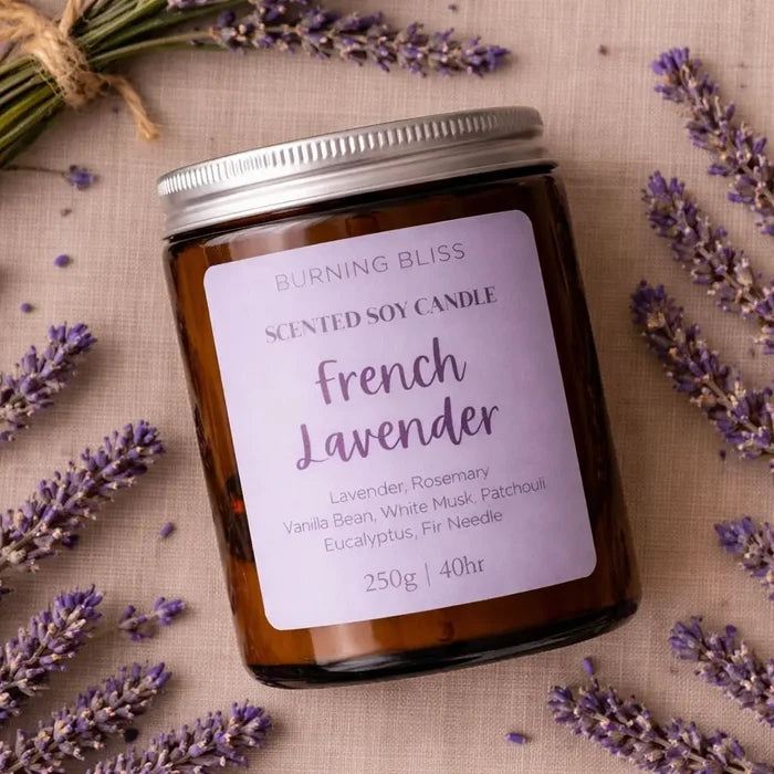 Burning Bliss French Lavender Soy Candle