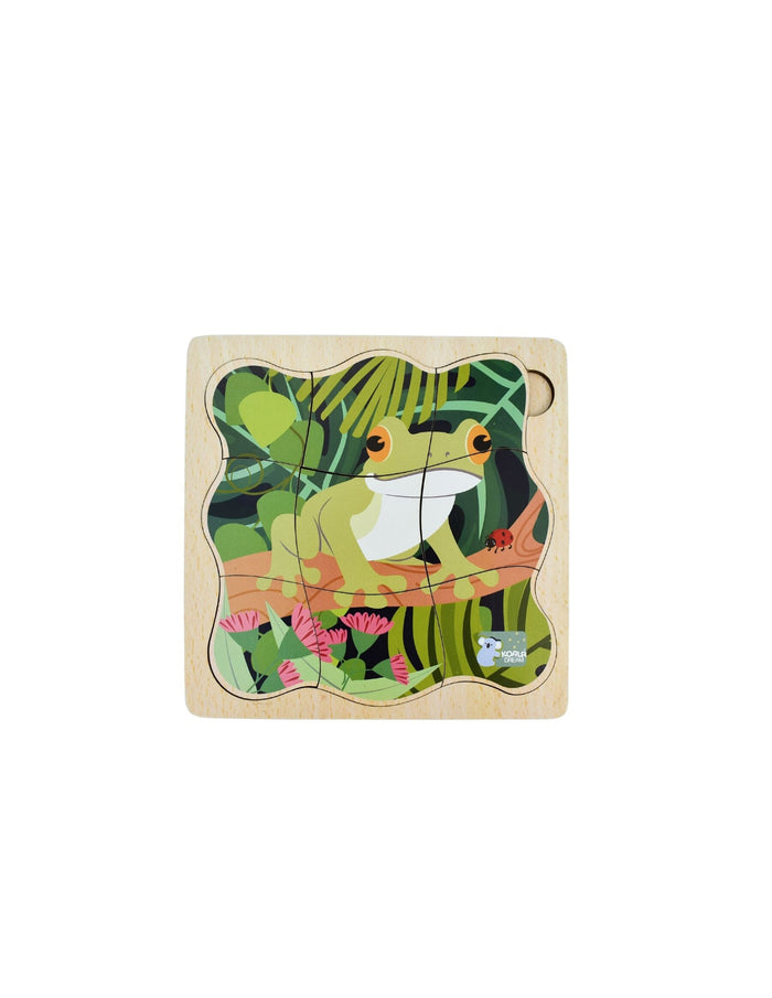 Bush Buddies Life Cycle 4 Layer Puzzle -  Green Tree Frog