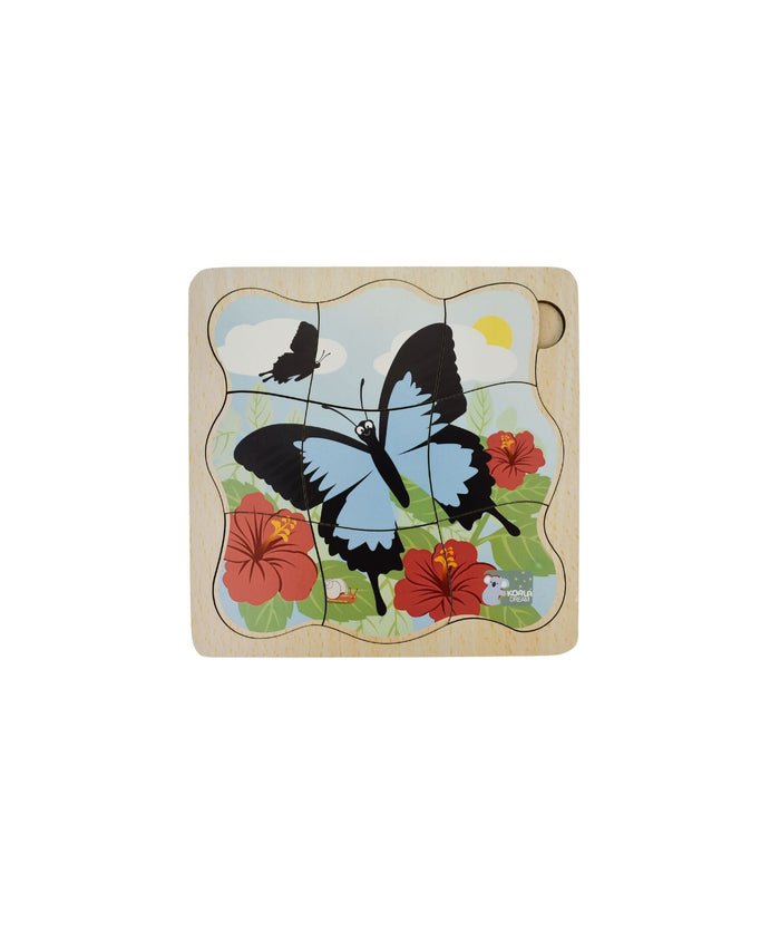 Bush Buddies Life Cycle 4 Layer Puzzle -  Ulysses Butterfly