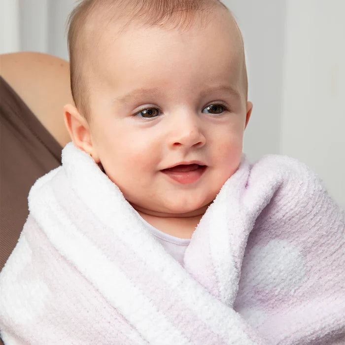 Chenille Blanket - Purple Flowers