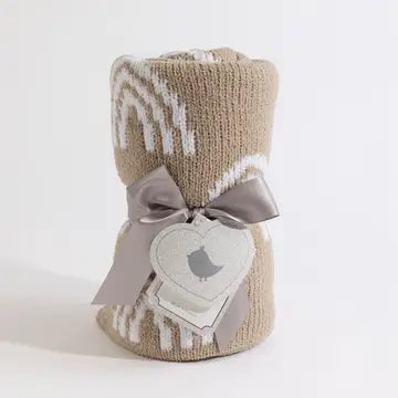 Chenille Blanket - Rainbow Taupe
