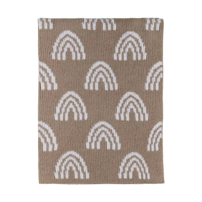 Chenille Blanket - Rainbow Taupe