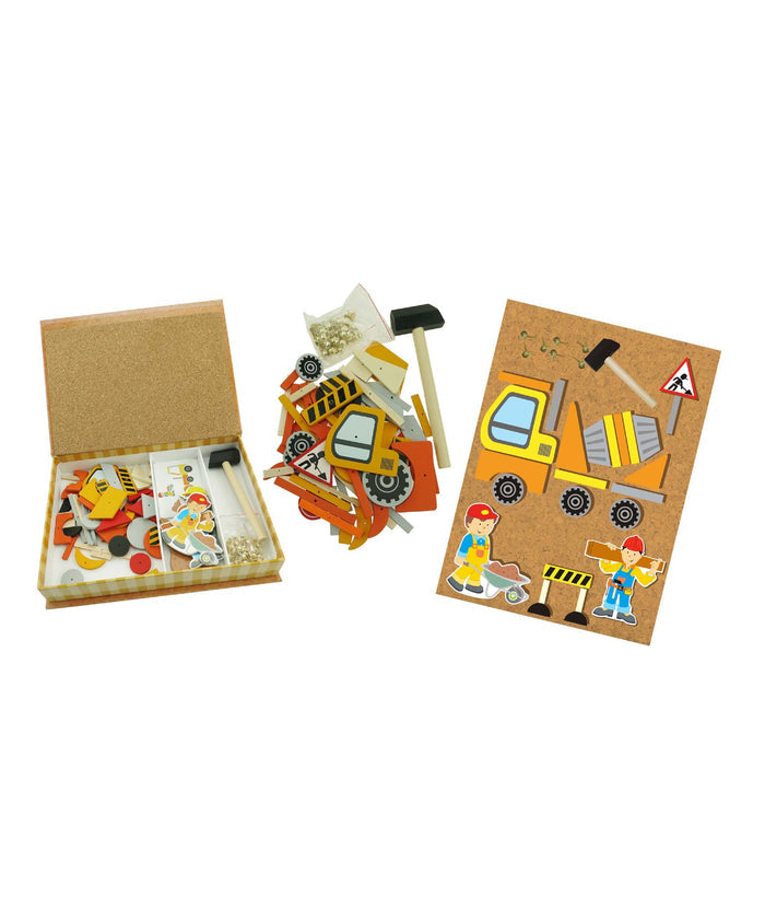 Construction Site Tap-A-Shape Bookcase Activity Set