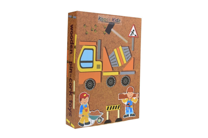 Construction Site Tap-A-Shape Bookcase Activity Set
