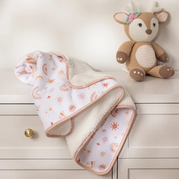 Cotton Jersey Sherpa Blanket - Bohemian Bliss