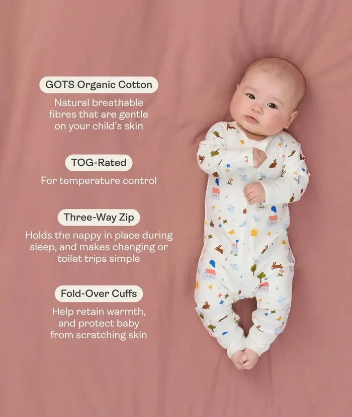 ergoPouch Layer | Long Sleeve Zip Bodysuit 1.0 TOG - Daydream