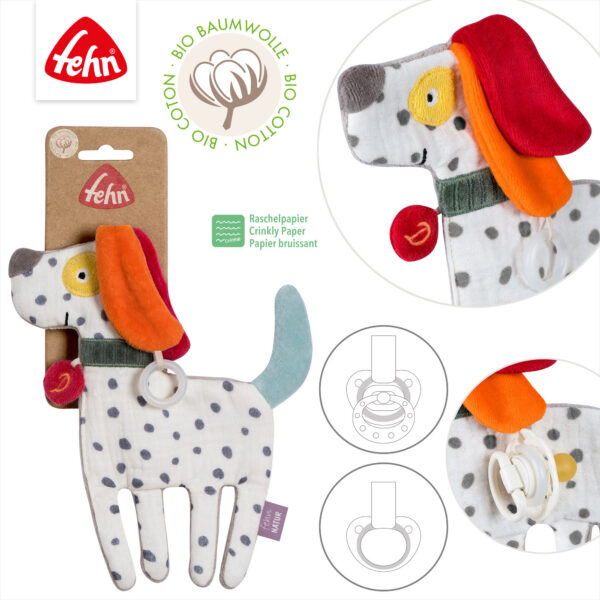 FehnNATUR Crinkle Dog Sensory Toy