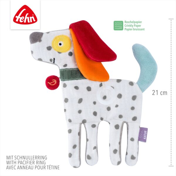 FehnNATUR Crinkle Dog Sensory Toy