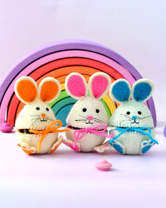 Felt Hopping Bunny Egg Cover - Assorted