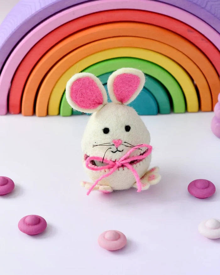 Felt Hopping Bunny Egg Cover - Assorted