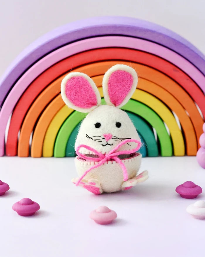 Felt Hopping Bunny Egg Cover - Assorted