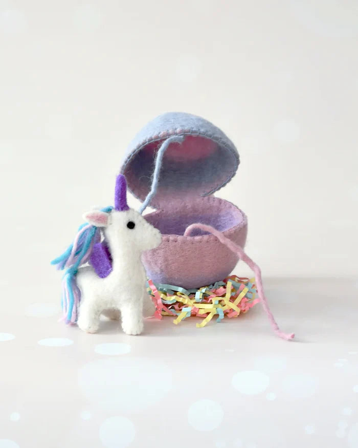 Felt Surprise Egg - with Unicorn Toy Inside