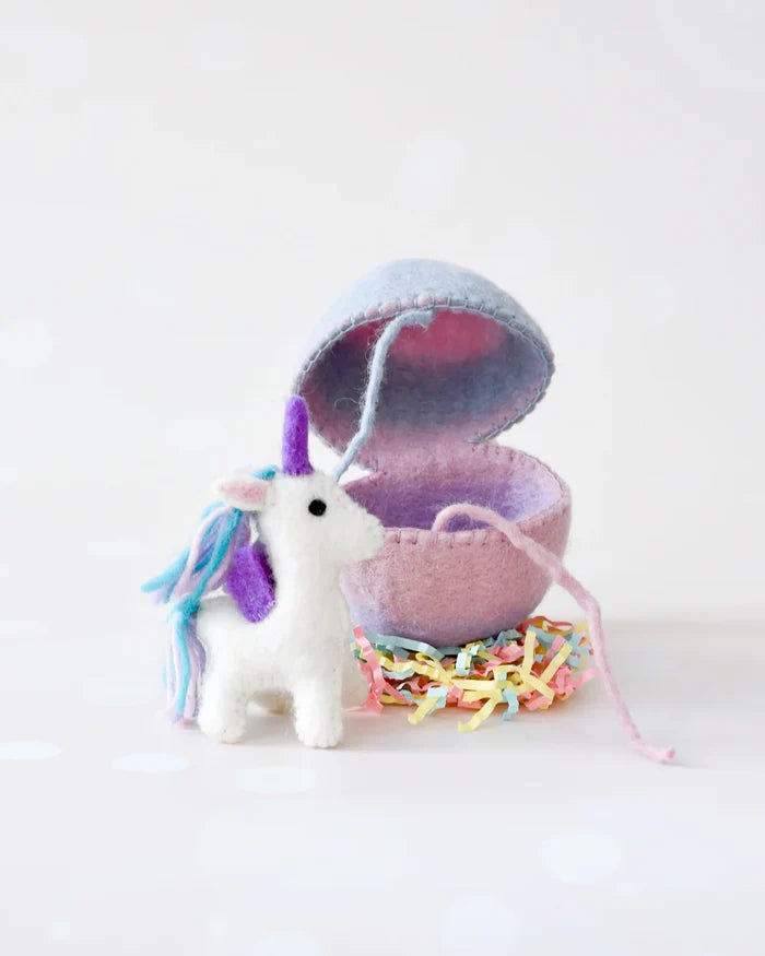Felt Surprise Egg - with Unicorn Toy Inside