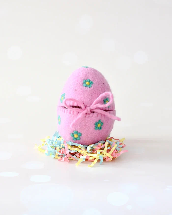 Felt Surprise Egg - with Yellow Duckling Inside