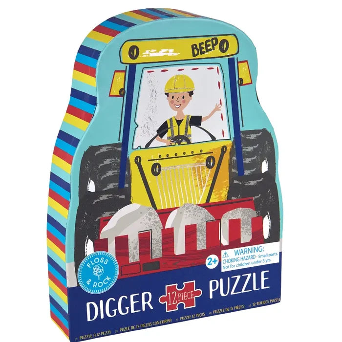 Floss & Rock 12 Pc Shaped Jigsaw Puzzle - Construction