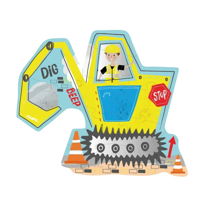 Floss & Rock 12 Pc Shaped Jigsaw Puzzle - Construction