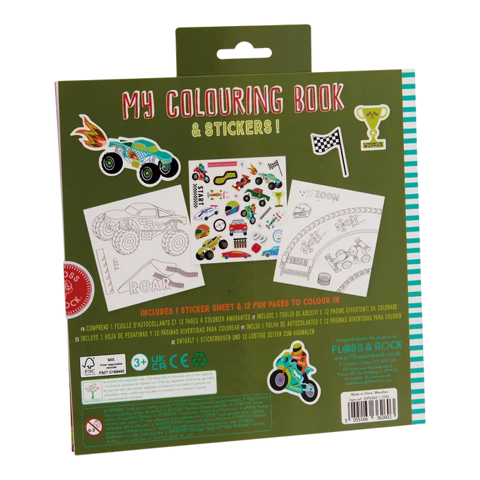 Floss & Rock Colouring & Sticker Book - Cars
