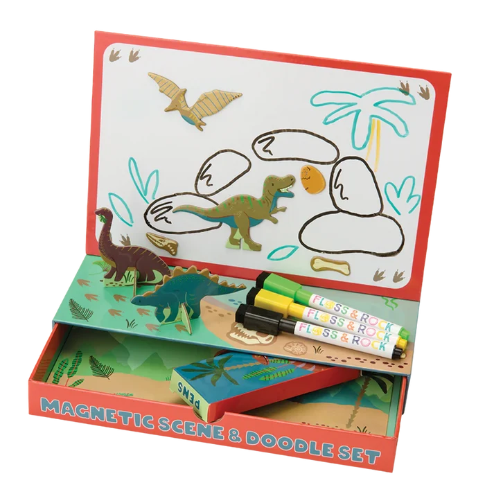 Floss & Rock Magnetic Scene & Doodle Set - Dinosaur