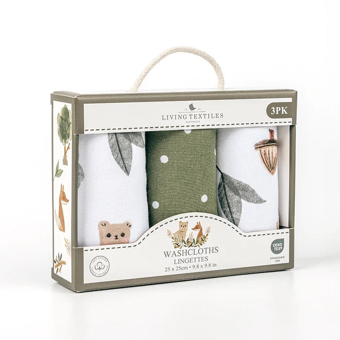 Forest Retreat 3pk Washcloth Gift Set