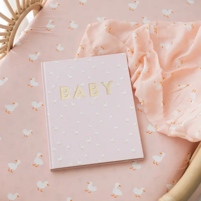Fox & Fallow Baby Record Book - Pink Ducks