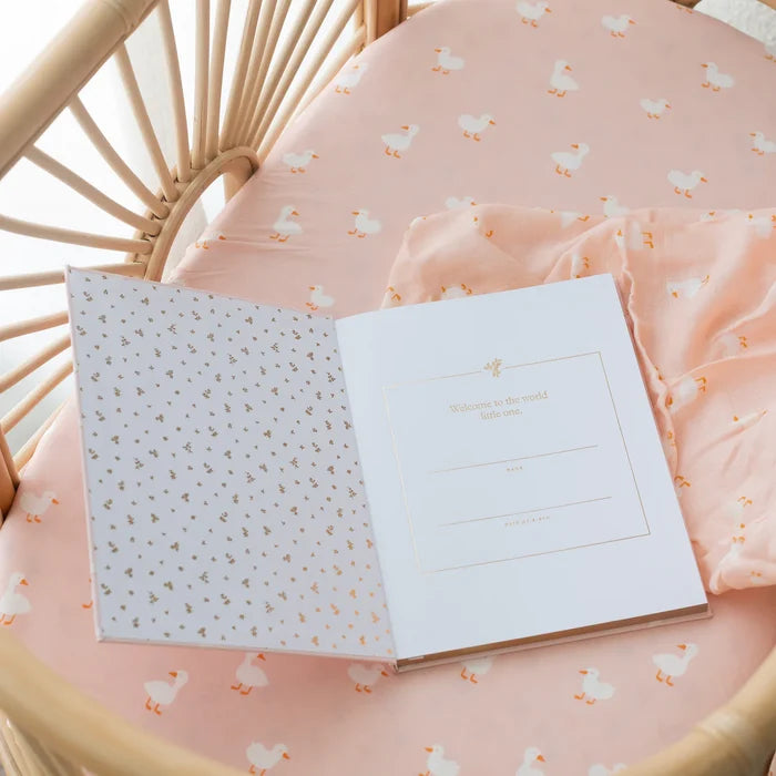 Fox & Fallow Baby Record Book - Pink Ducks