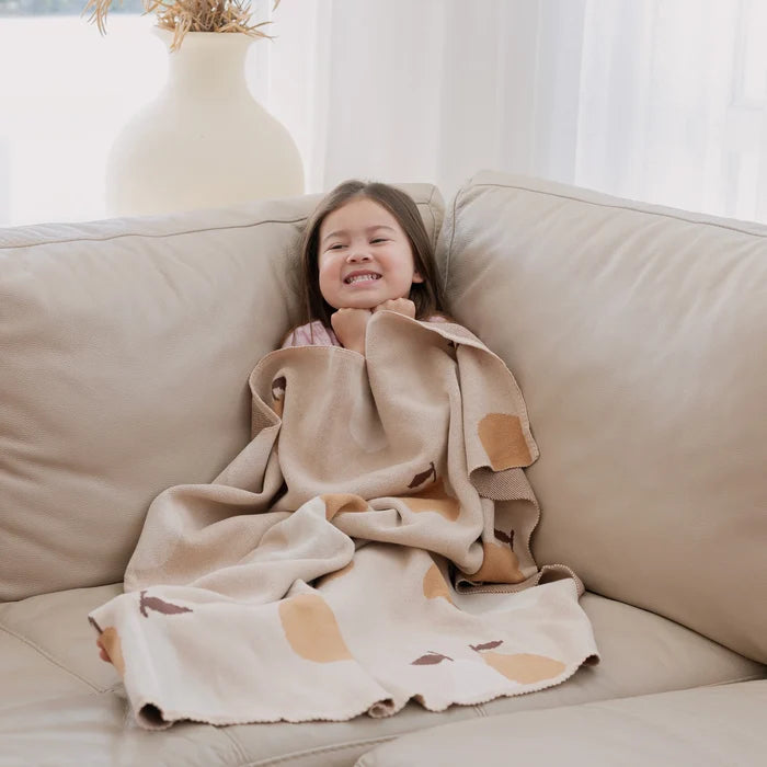 Fox & Fallow Cotton Blanket - Golden Pears