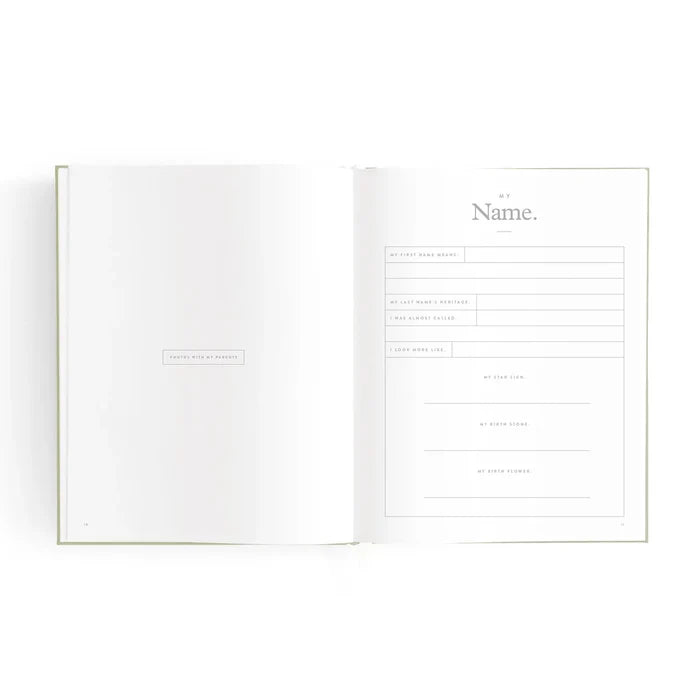 Fox & Fallow Mini Baby Book - Sage