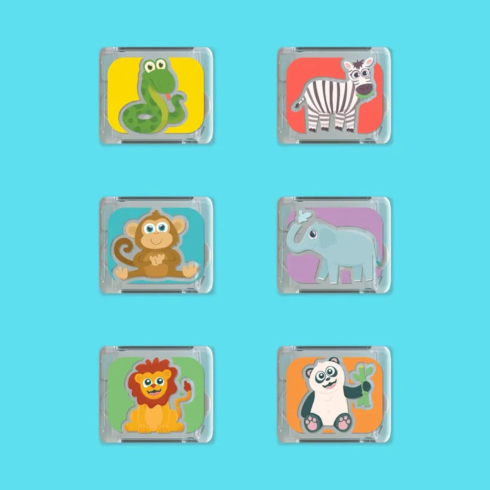 Glo Pals Light-up Sensory Cubes 6-Pack Zoo Animals