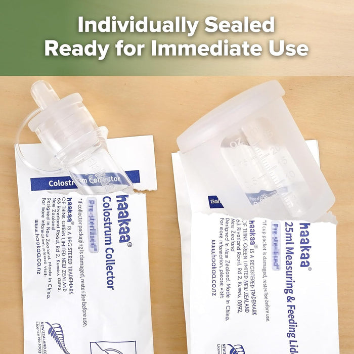 Haakaa Silicone Colostrum Collector & Lidded Cup Pack (Pre-Sterilised)