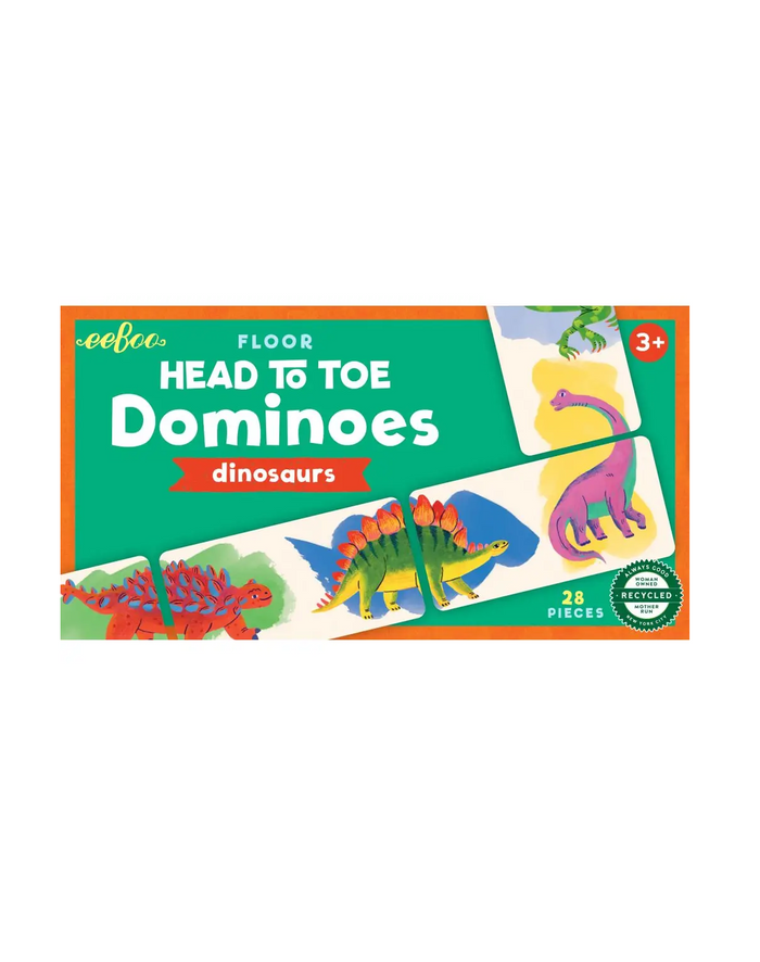 Head-to-Toe Dinosaur Dominoes 28 Piece Set