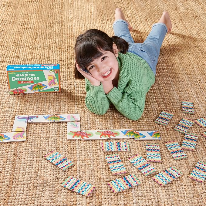 Head-to-Toe Dinosaur Dominoes 28 Piece Set