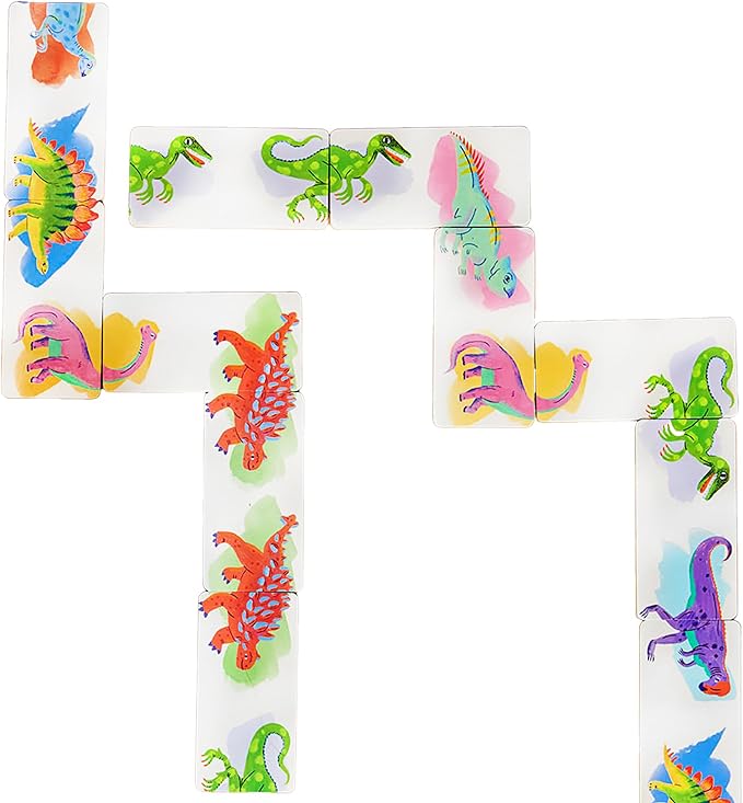 Head-to-Toe Dinosaur Dominoes 28 Piece Set