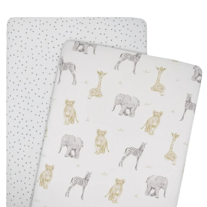 Jersey Bassinet Fitted Sheet 2-Pack - Savannah Babies